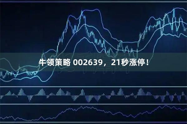 牛领策略 002639，21秒涨停！
